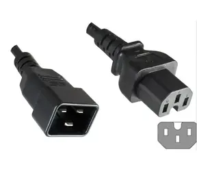 MicroConnect Prodlužovací kabel C20 - C15 1.8m černá