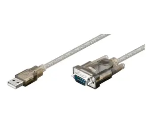 MicroConnect kabel USB2.0 A (M) - DB9 Sériový (M) 1,5m čirá