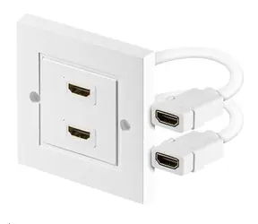 MicroConnect nástěnná zásuvka 2x HDMI (F) - 2x HDMI (F) bílá