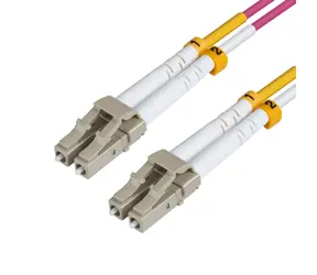 MicroConnect Optical Fibre Cable LC/LC Multimode duplex OM4 20m fialová