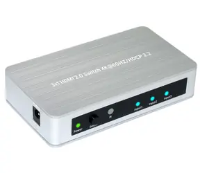 MicroConnect 3x1 HDMI2.0 Switch 4K stříbrná / HDCP 2.2 