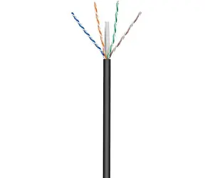 MicroConnect CAT6 U/UTP SOLID OUTDOOR 100m černá / PE