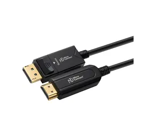 MicroConnect Premium Optic Fiber Kabel DisplayPort 1.4 (M) - HDMI 2.0 (M) 15m černá