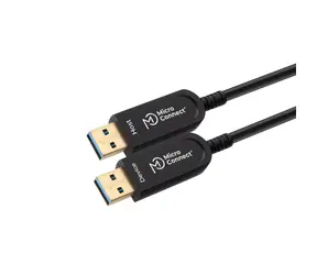 MicroConnect Premium Optic Fiber kabel USB3.0 A (M) - USB3.0 A (M) 10m černá / 5000Mbit/s