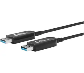 MicroConnect Premium Optic Fiber kabel USB3.0 A (M) - USB3.0 A (M) 15m černá / 5000Mbit/s