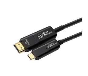 MicroConnect Premium Active Optic Fiber kabel USB C - HDMI 2.0 M-M 10m černá 