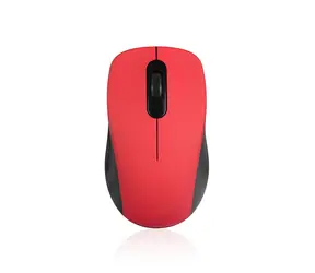 MODECOM MC-WM10S černo-červená / bezdrátová optická myš / 1600DPI / USB nano 2 / 3 tlačítka 