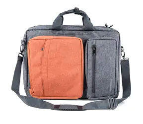 MODECOM RENO šedo-oranžová / brašna na notebook 15.6" / 5 kapes / kovové přezky / funkce batohu / 430 x 330 x 60 mm