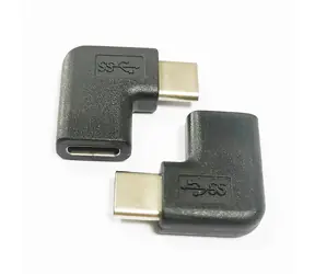 PremiumCord Adaptér USB-C samec - C samice zahnutý 90°
