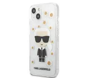 Karl Lagerfeld Ikonik Flower Kryt pro Apple iPhone 13 mini transparentní