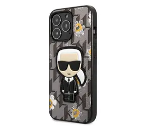 Karl Lagerfeld Ikonik Flower Kryt pro Apple iPhone 13 Pro šedá