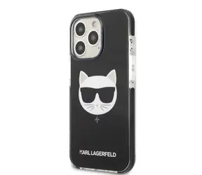 Karl Lagerfeld TPE Choupette Head Kryt pro Apple iPhone 13 Pro černá