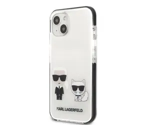 Karl Lagerfeld TPE Karl and Choupette Kryt pro Apple iPhone 13 mini bílá