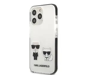 Karl Lagerfeld TPE Karl and Choupette Kryt pro Apple iPhone 13 Pro bílá