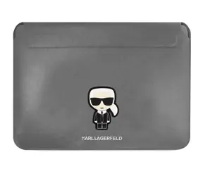 Karl Lagerfeld Saffiano Ikonik Computer Sleeve 13 & 14" stříbrná