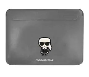 Karl Lagerfeld Saffiano Ikonik Computer Sleeve 16" stříbrná