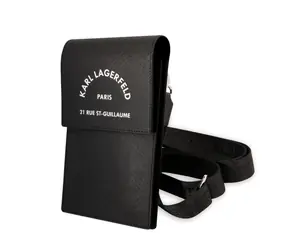 Karl Lagerfeld Saffiano Rue Saint Guillaume Wallet Phone Bag černá