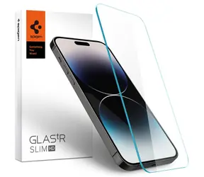 Spigen tR Slim HD ochranné sklo pro Apple iPhone 14 Pro Max transparentní
