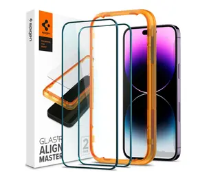 Spigen tR Align Master 2P FC ochranné sklo pro iPhone 14 Pro Max černá 2ks