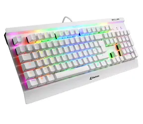 Sharkoon SGK3 - Kailh Red bílá / herní klávesnice / mechanická / RGB / Kailh Red spínač / US