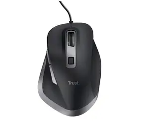 TRUST Fyda černá / optická drátová myš / 2400 dpi / 6 tlačítek / USB
