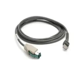 ZEBRA propojovací stíněný napájený kabel USB rev. B / 2.1m / přímý