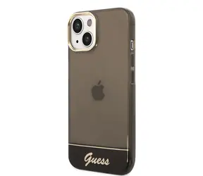 GUESS PC & TPU Camera Outline Translucent Zadní Kryt pro Apple iPhone 14 Plus černá
