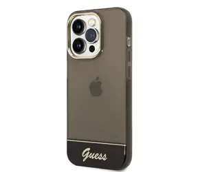 GUESS PC & TPU Camera Outline Translucent Zadní Kryt pro Apple iPhone 14 Pro černá