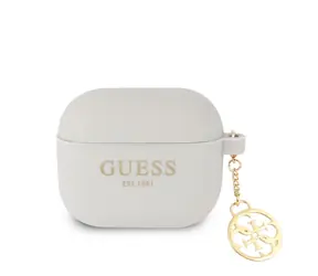 GUESS 4G Charms Silikonové Pouzdro pro Apple Airpods 3 šedá