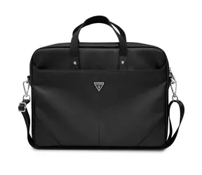 GUESS Saffiano Triangle Logo Computer Bag 15 & 16" černá