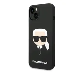 Karl Lagerfeld Liquid Silicone Karl Head Zadní Kryt pro Apple iPhone 14 černá