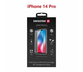 SWISSTEN Ultra Durable 3D FULL GLUE Glass pro Apple iPhone 14 PRO černá