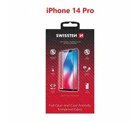 SWISSTEN FULL GLUE COLOR FRAME CASE FRIENDLY sklo pro Apple iPhone 14 PRO černá