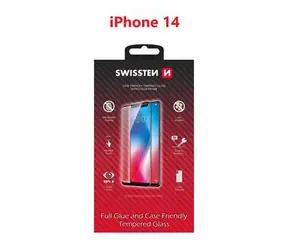 SWISSTEN FULL GLUE COLOR FRAME CASE FRIENDLY sklo pro Apple iPhone 14 černá