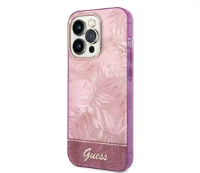 GUESS PC/TPU Jungle Zadní Kryt pro Apple iPhone 14 Plus růžová