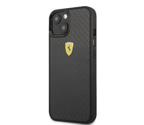 Ferrari Real Carbon Zadní Kryt pro Apple iPhone 13 mini černá