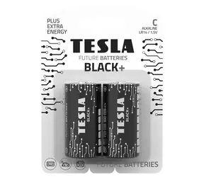 TESLA BLACK+ alkalická baterie C 2ks / LR14 / malý monočlánek / blister         