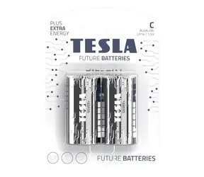 TESLA SILVER+ alkalická baterie C 2ks / LR14 / malý monočlánek / blister            
