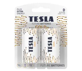 TESLA GOLD+ alkalická baterie D 2 ks / LR20 / velký monočlánek / blister           