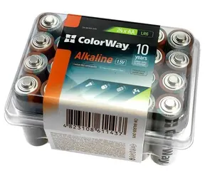 Colorway alkalická baterie AA 24ks / 1.5V / Plastový box
