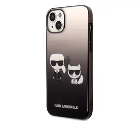Karl Lagerfeld Gradient Karl and Choupette Zadní Kryt pro Apple iPhone 14 Plus černá