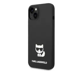 Karl Lagerfeld Liquid Silicone Choupette Zadní Kryt pro Apple iPhone 14 Plus černá
