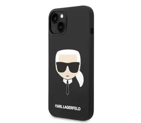 Karl Lagerfeld Liquid Silicone Karl Head Zadní Kryt pro Apple iPhone 14 Plus černá