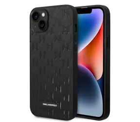 Karl Lagerfeld Saffiano Monogram Zadní Kryt pro Apple iPhone 14 Plus černá