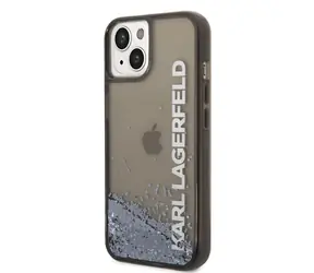 Karl Lagerfeld Translucent Liquid Glitter Zadní Kryt pro Apple iPhone 14 černá