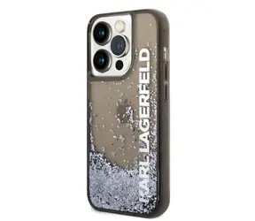 Karl Lagerfeld Translucent Liquid Glitter Zadní Kryt pro Apple iPhone 14 Pro černá