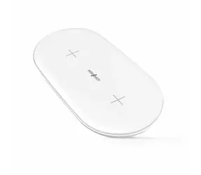 MiniBatt PowerAIR bílá / Qi adaptér pro bezdrátové nabíjení / 2 zařízení / 10W