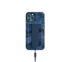 Uniq Hybrid Heldro Designer Edition Antimicrobial zadní kryt pro Apple iPhone 12 Pro Max - MARINE CAMO (modrá)