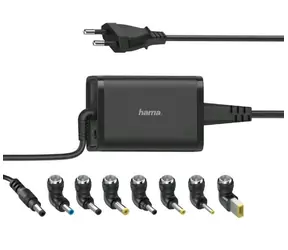 Hama 200002 univerzální napájecí adaptér pro notebook 15-19V 65W / 8 koncovek 