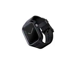 Uniq Monos 2v1 řemínek a ochranné hybridní pouzdro pro Apple Watch 45 & 44MM - MIDNIGHT BLACK (černá)